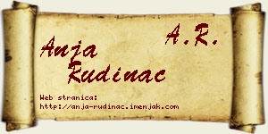 Anja Rudinac vizit kartica